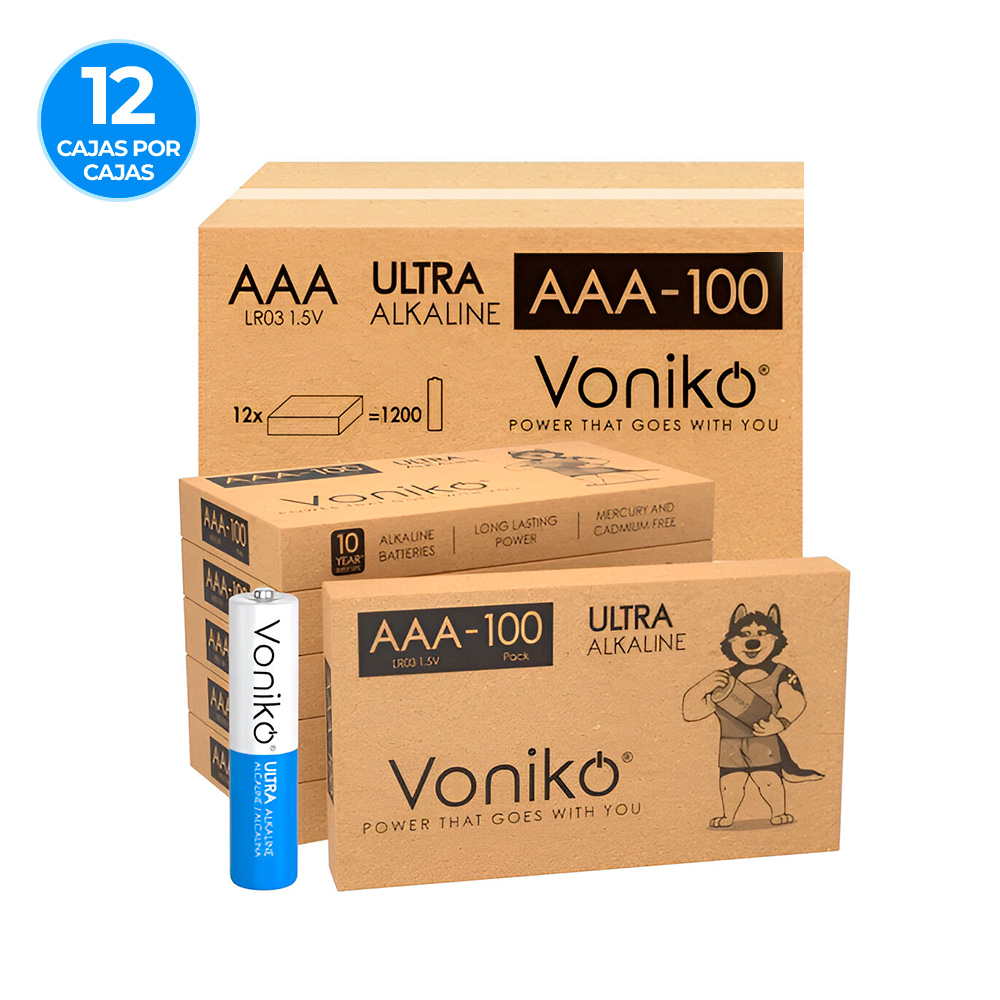 Baterías Alcalinas Premium Voniko AAA - Triple A 1.5V 1300mAh - Imagen 6