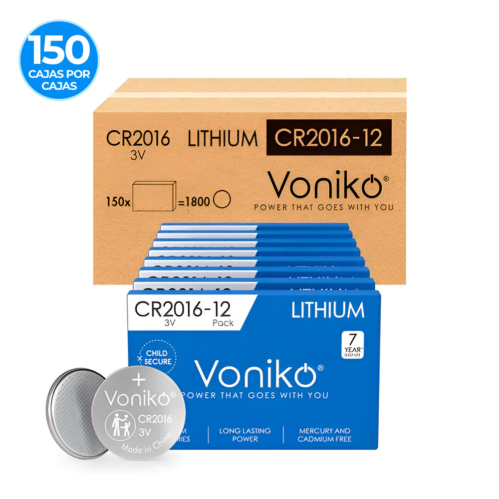 Pila de Botón - Baterías de Litio Voniko CR2016 - 3V - Imagen 5