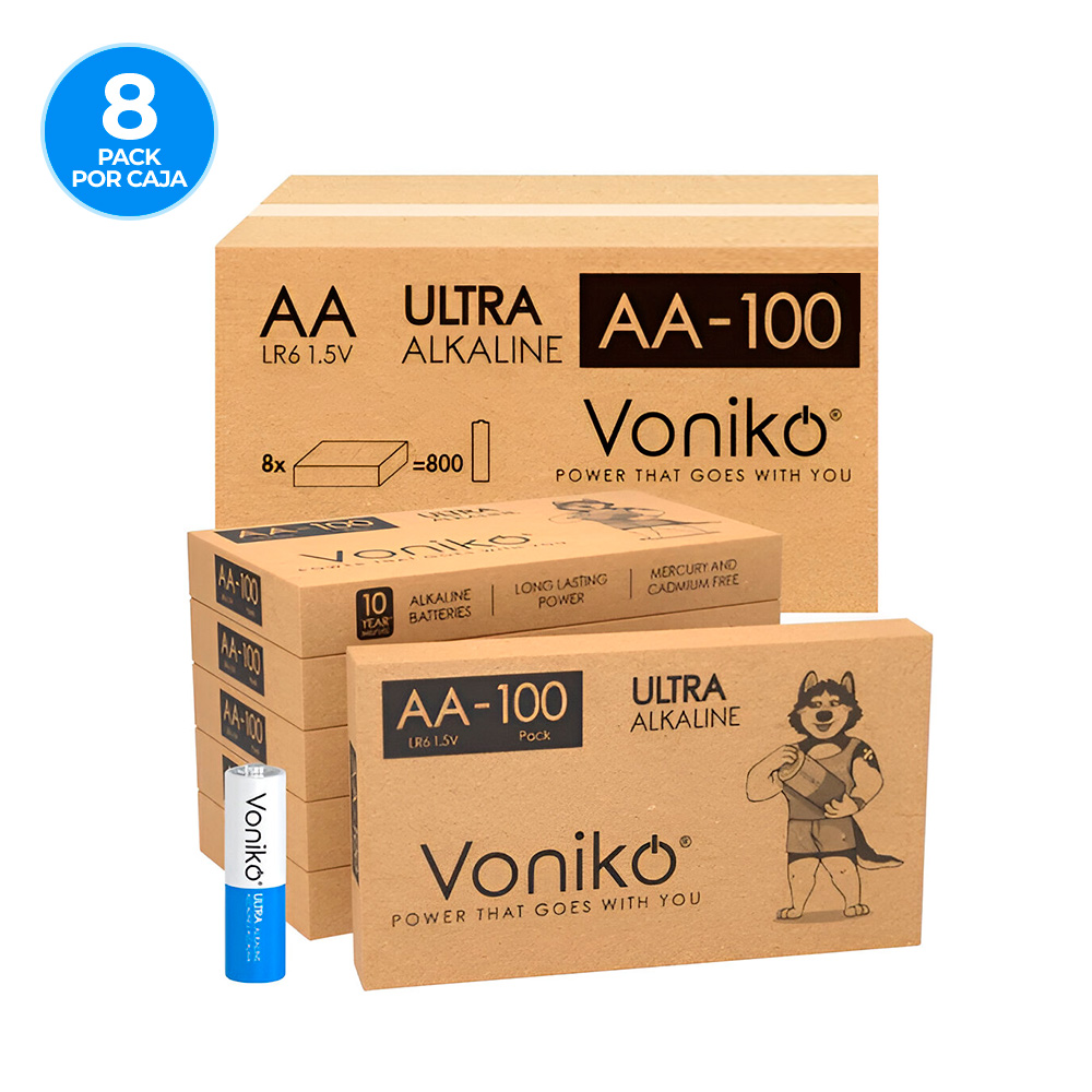 Baterías Alcalinas Premium Voniko AA - Doble A 1.5V 2900mAh - Imagen 5