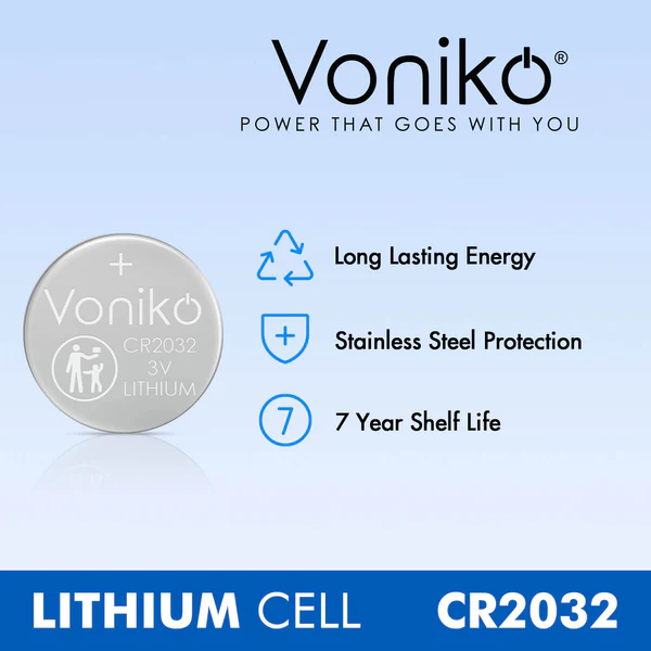 Pila de Botón - Baterías de Litio Voniko CR2032 - 3V - Imagen 6