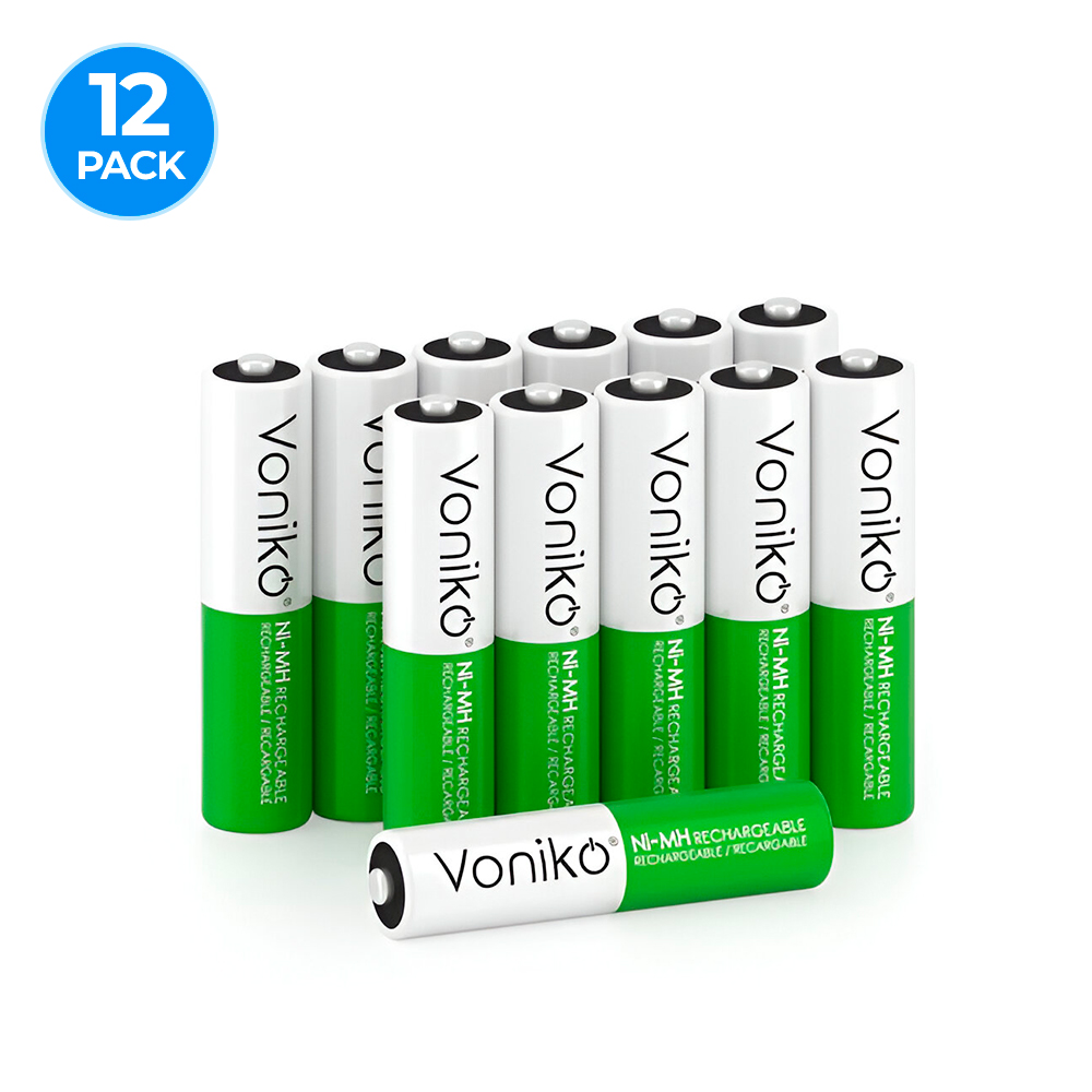 Baterías Voniko NiMH AAA - HR03 1.2V 850mAh (Recargables)
