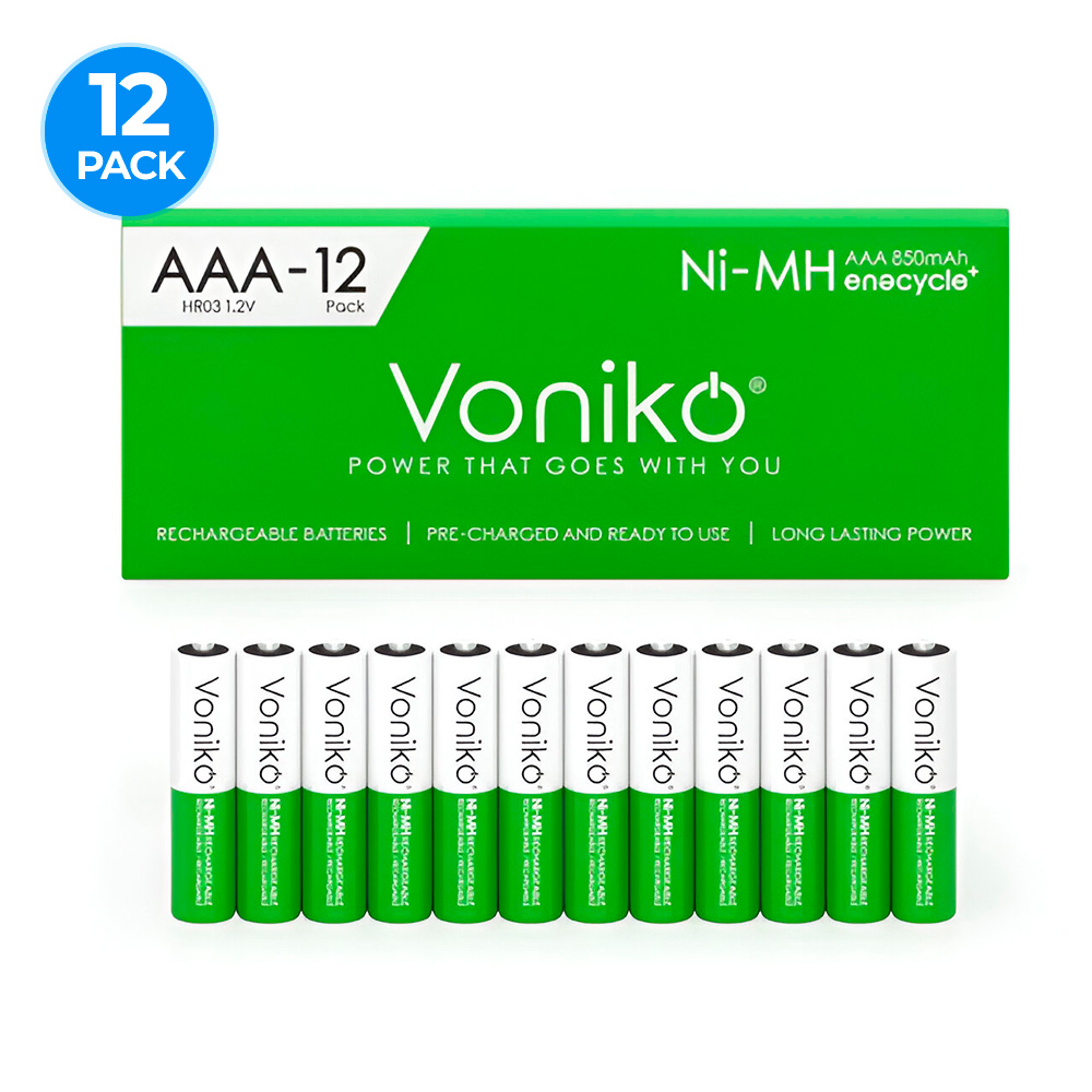 Baterías Voniko NiMH AAA - HR03 1.2V 850mAh (Recargables) - Imagen 3